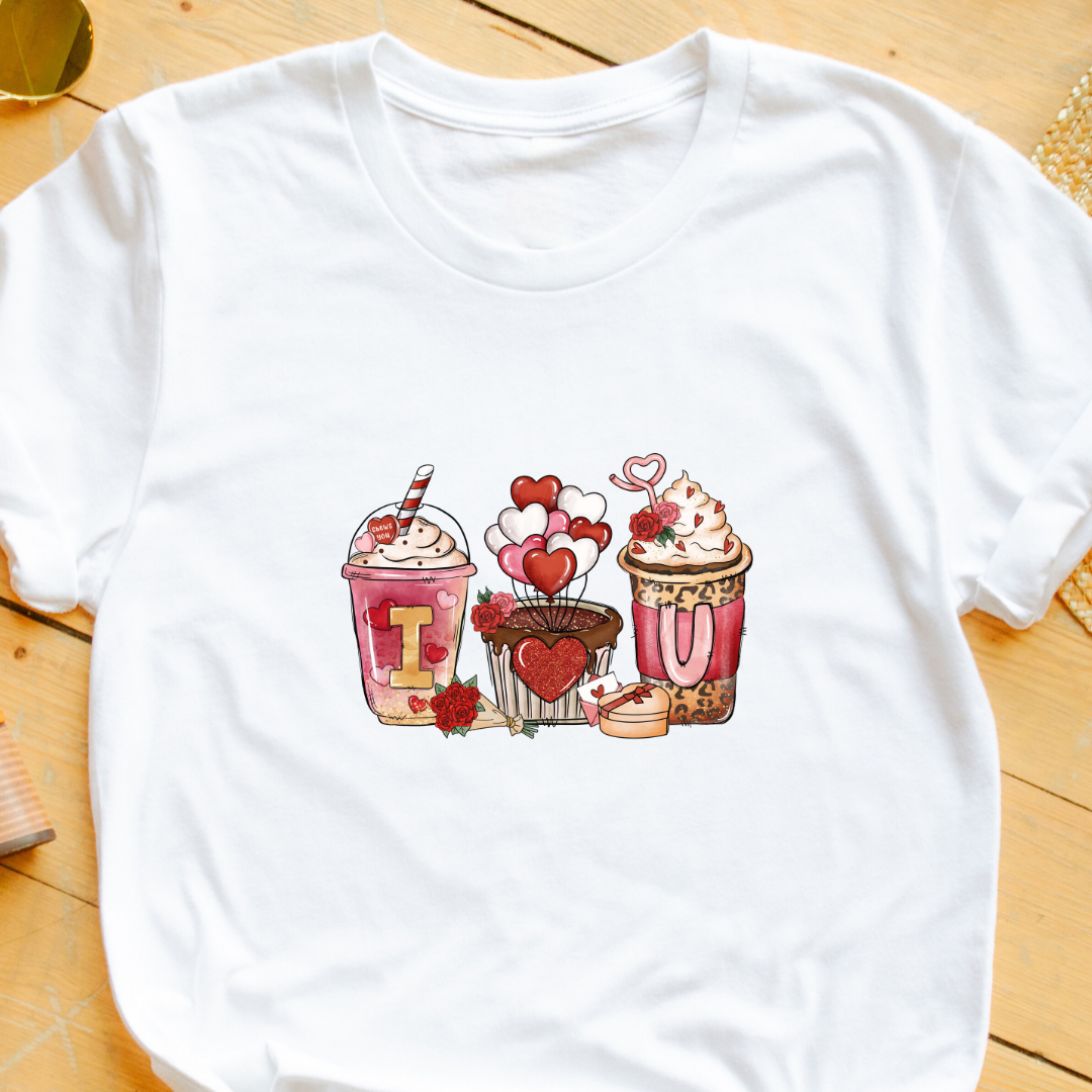 "I Love You Coffee T-Shirt – Adorable Coffee Lover's Tee for Valentine’s Day | Unisex Fit"