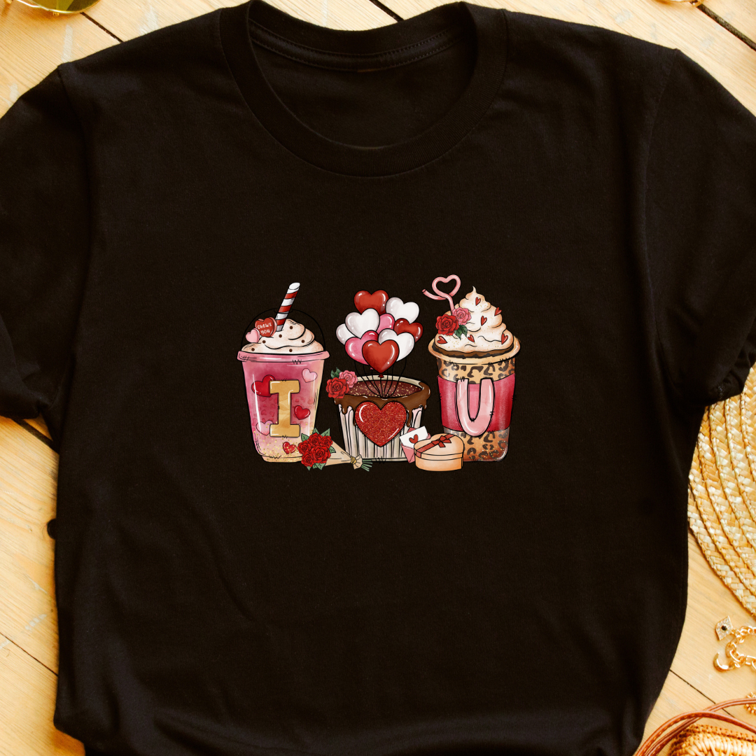 "I Love You Coffee T-Shirt – Adorable Coffee Lover's Tee for Valentine’s Day | Unisex Fit"