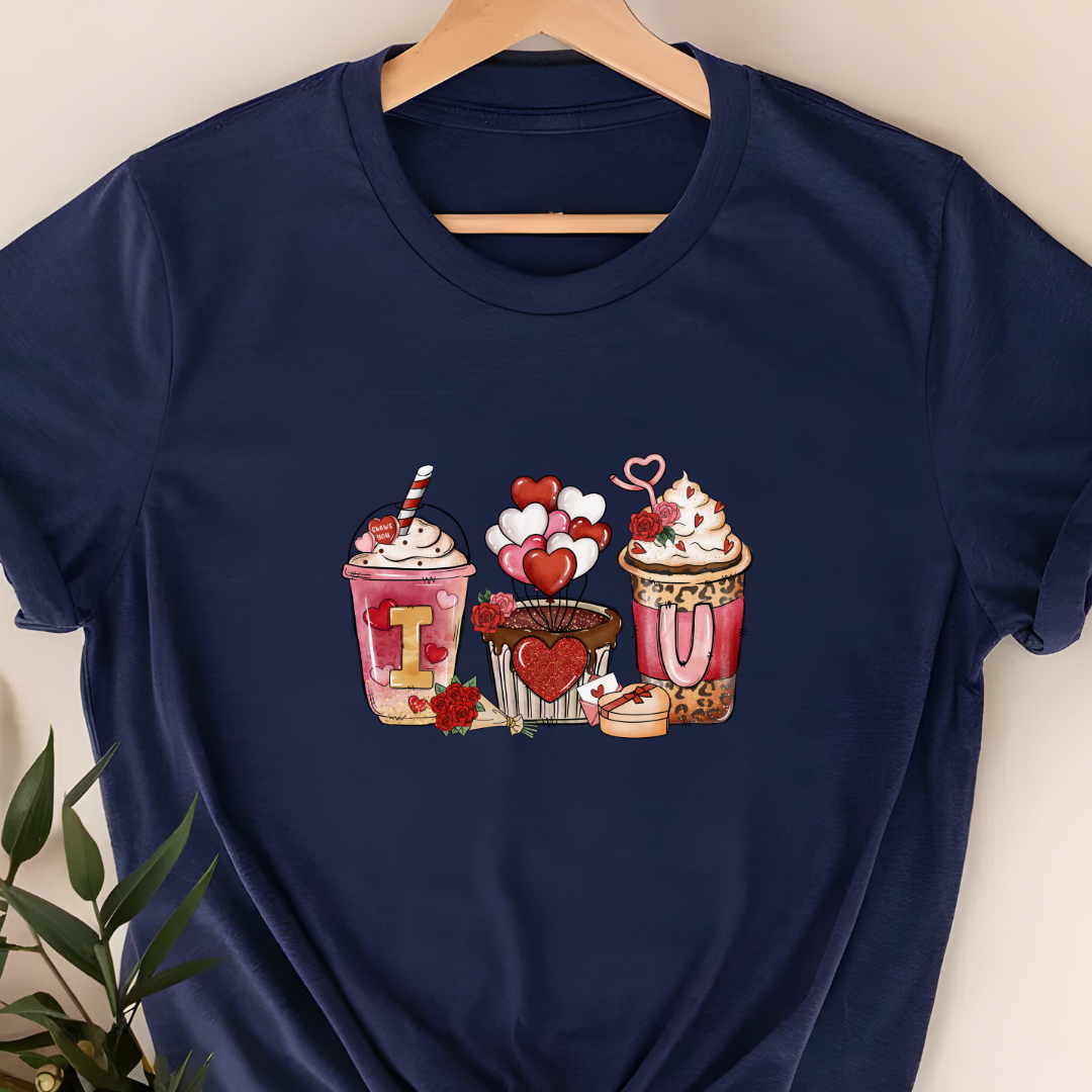 "I Love You Coffee T-Shirt – Adorable Coffee Lover's Tee for Valentine’s Day | Unisex Fit"