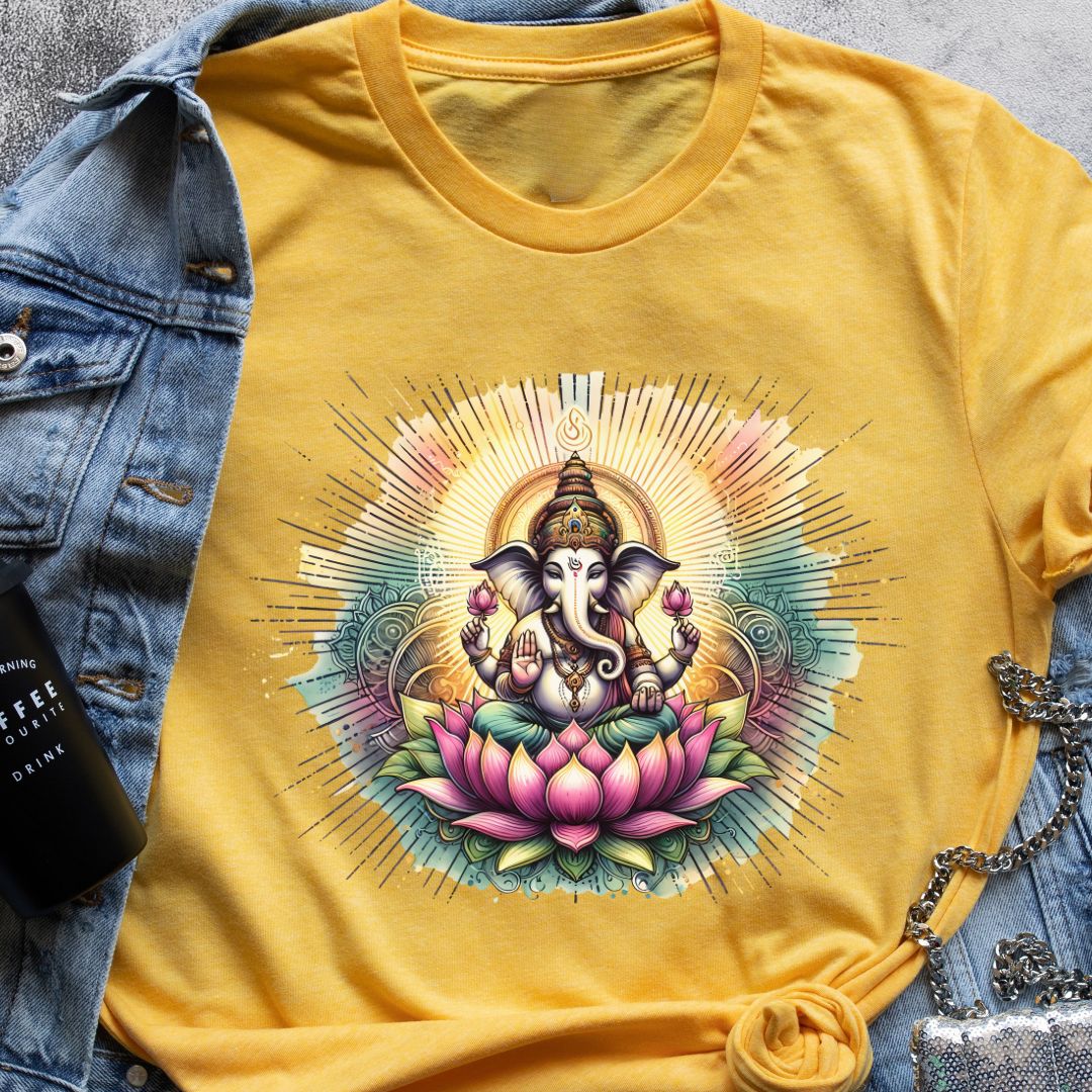 Artistic Lord Ganpati T-Shirt | Unique Design for Ganesh Festival