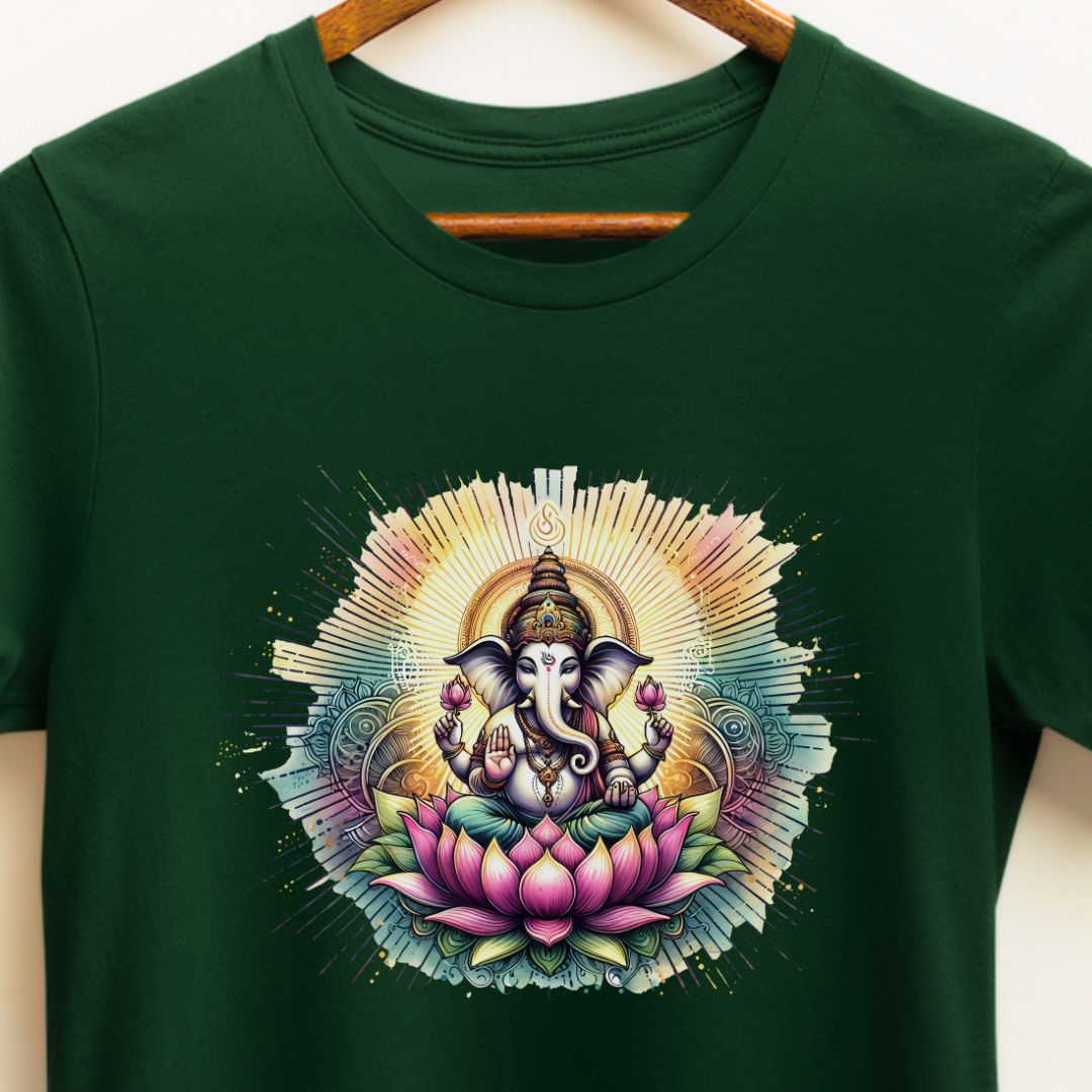 Artistic Lord Ganpati T-Shirt | Unique Design for Ganesh Festival