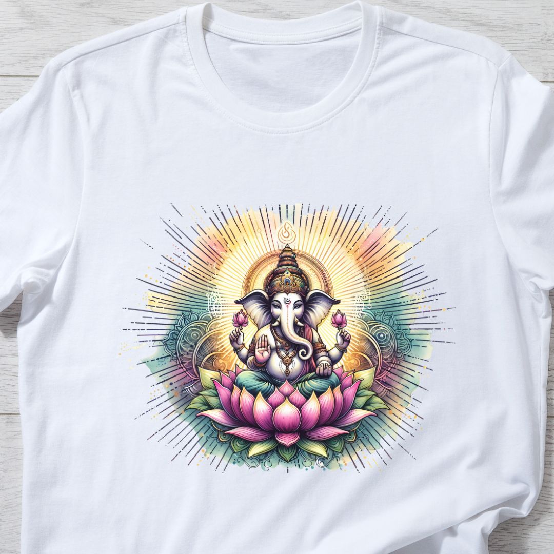 Artistic Lord Ganpati T-Shirt | Unique Design for Ganesh Festival