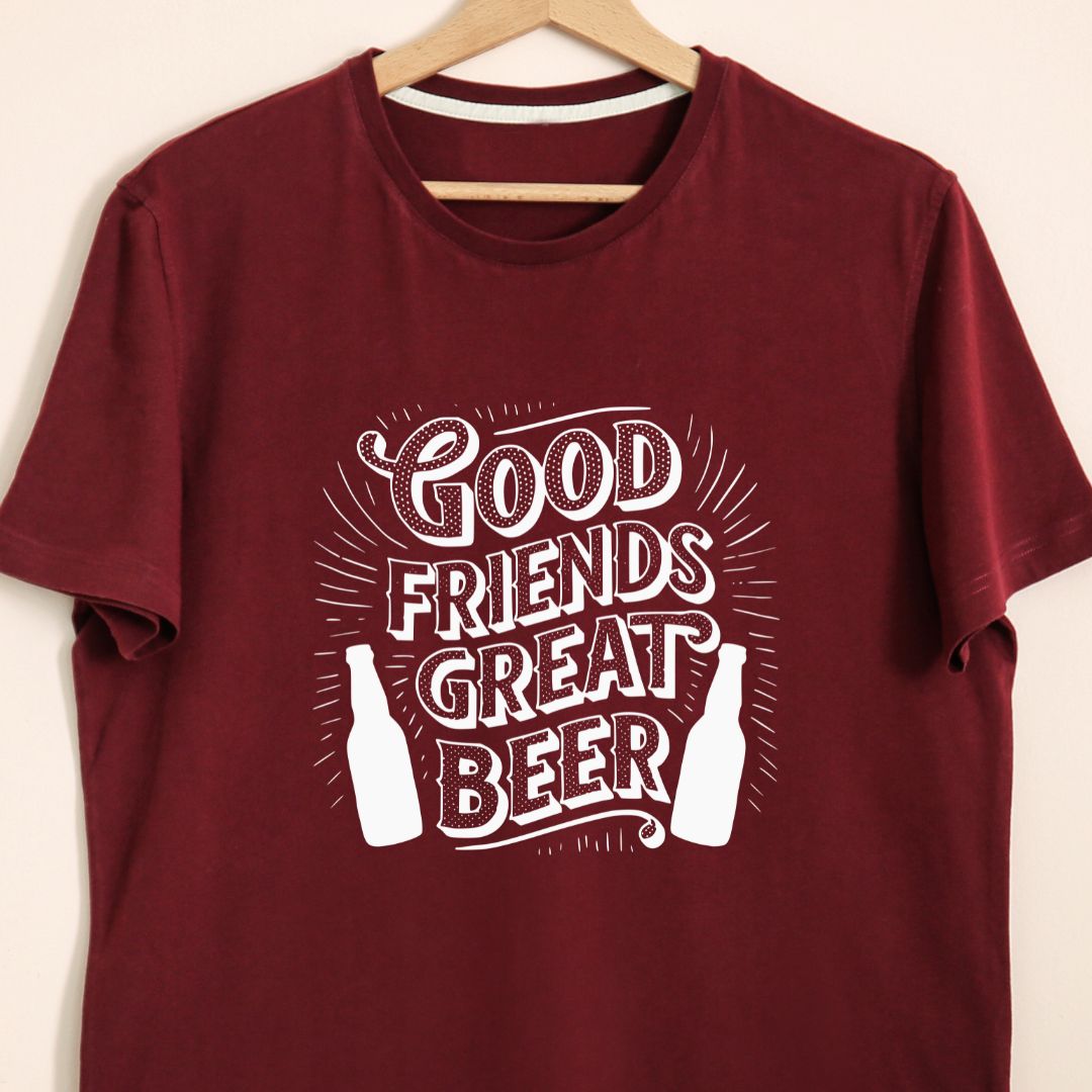 "Good Friends, Great Beer" T-Shirt – Perfect for Beer Lovers & Social Gatherings | Unisex Fit