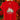 A bright red short-sleeve t-shirt hanging on a wooden hanger, featuring a Christmas church graphic with the text 'O Come Let Us Adore Him' in white cursive. The background shows a blurred Christmas tree with warm lights and red ornaments.