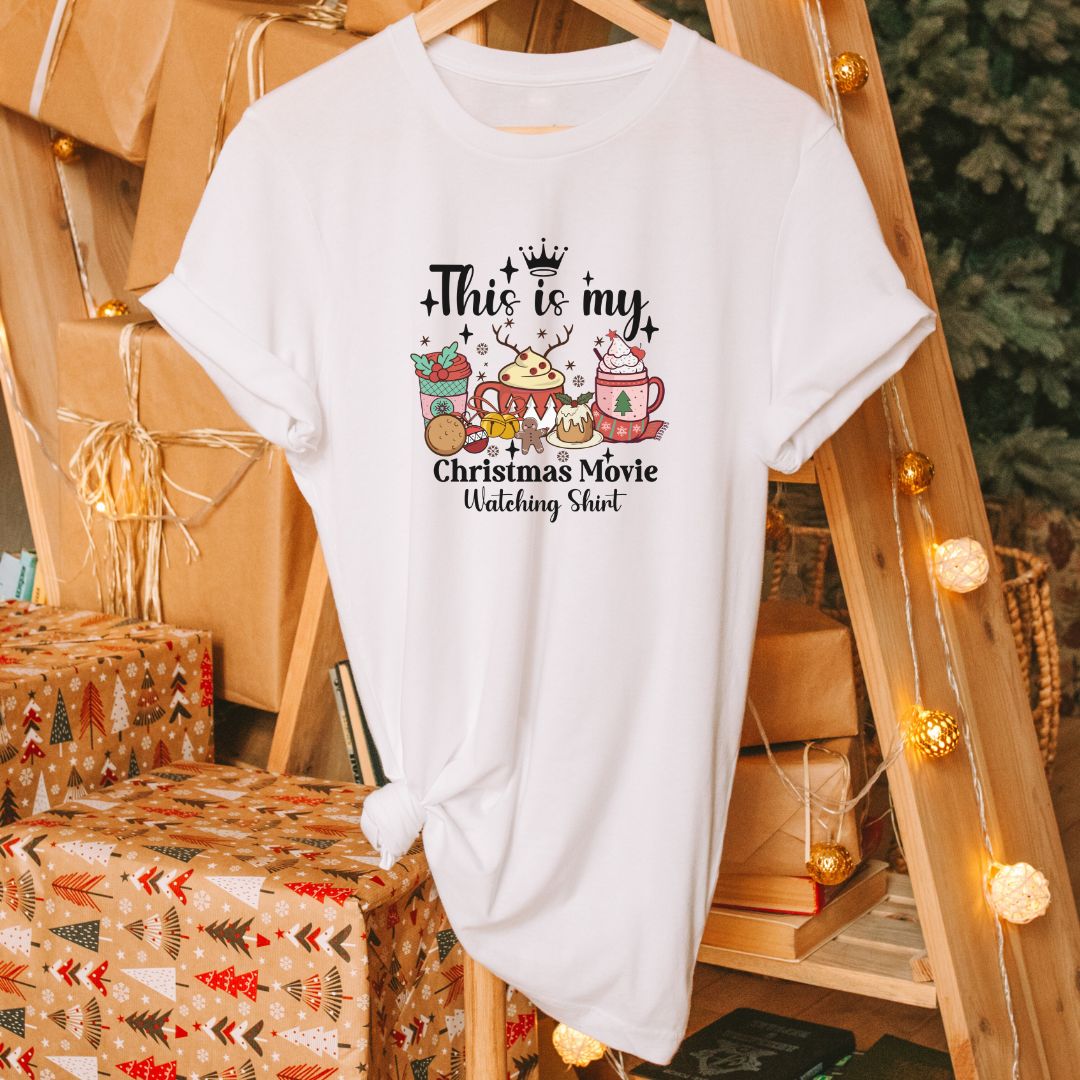 "This is My Christmas Movie Watching T-Shirt" – Perfect Festive Tee for Cozy Holiday Nights | Unisex Fit