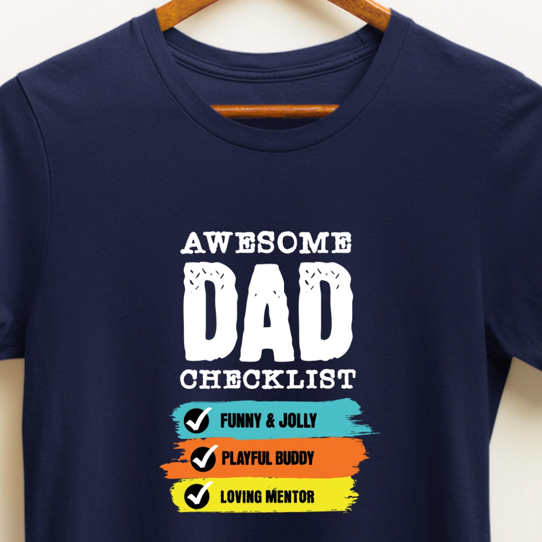 Awesome Dad Checklist T-shirt for Fathers