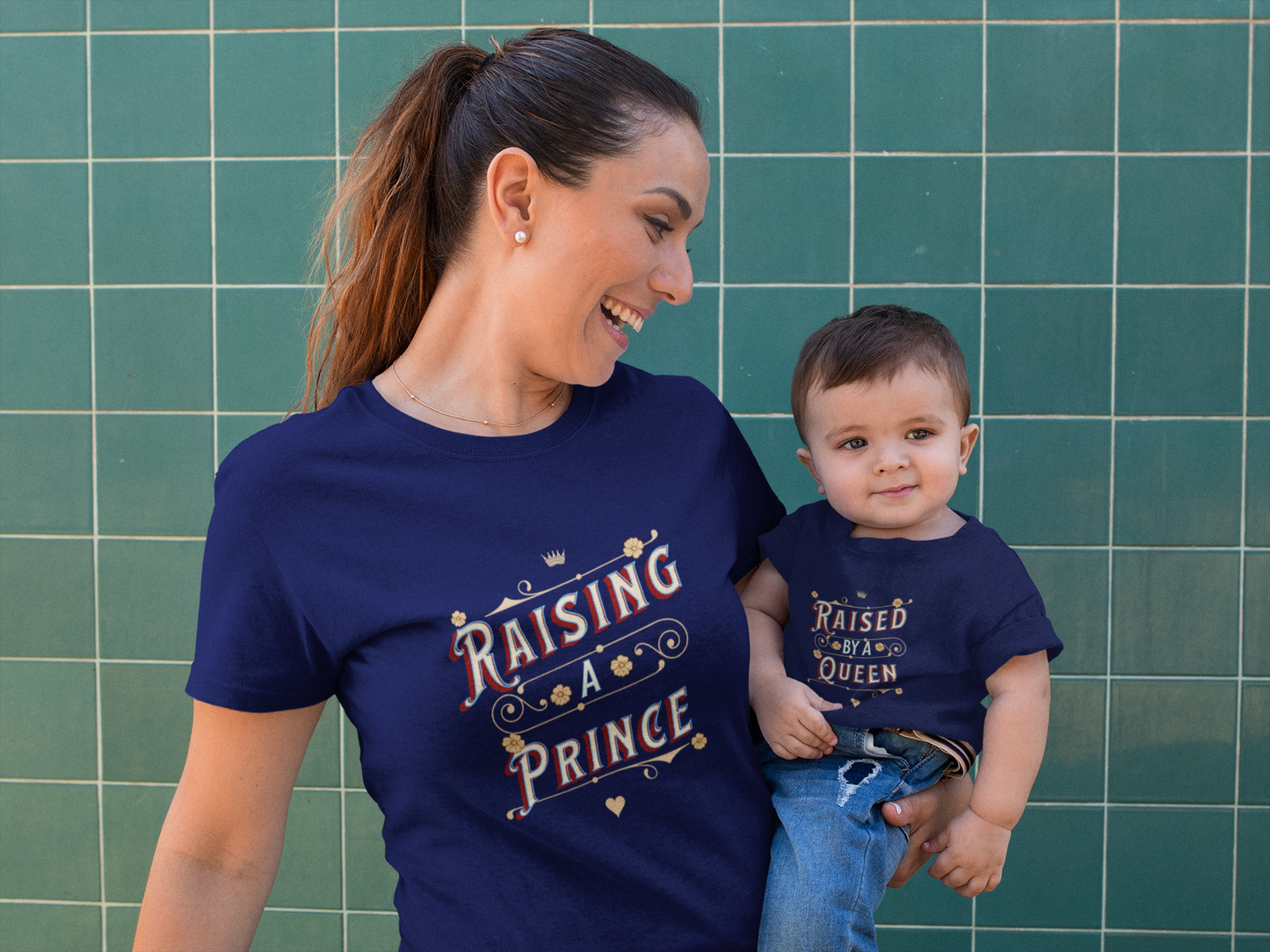 Raised by a Queen (age 0 to 13 years) T-Shirt