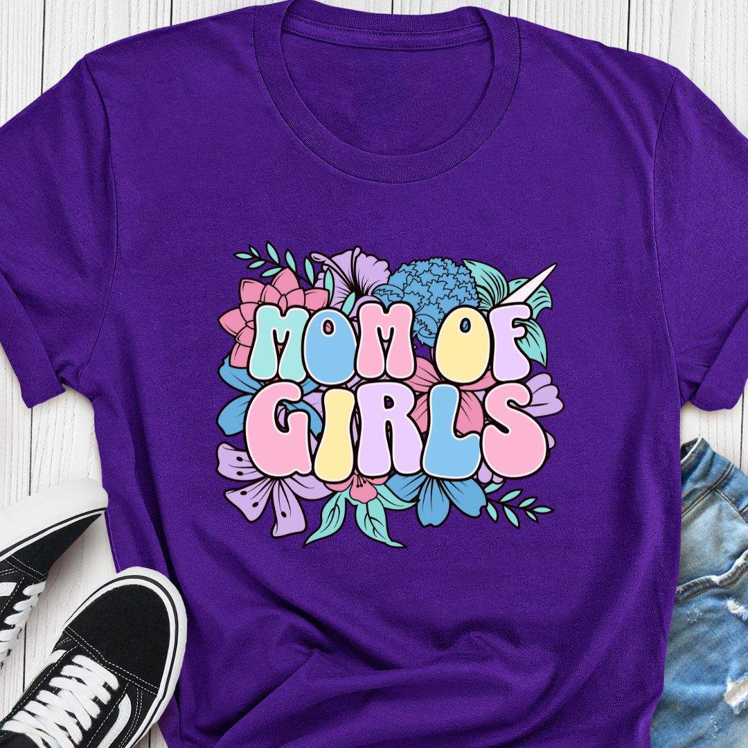 Mom of Girls T-Shirt - Celebrate Motherhood with Daughters