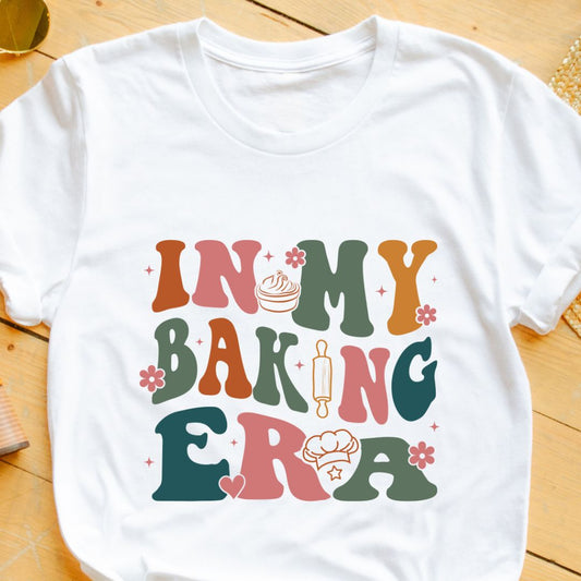 Retro Style 'In My Baking Era' T-Shirt | Cheerful Design by Eazy Peace