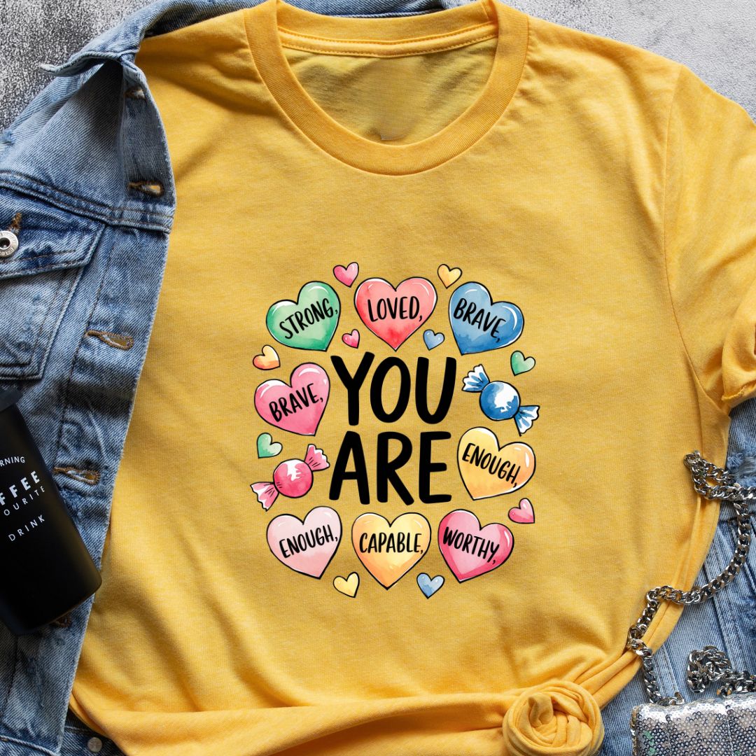 You Are Brave, Strong T-Shirt – Positive Affirmation Design for Kids & Adults | Perfect Gift