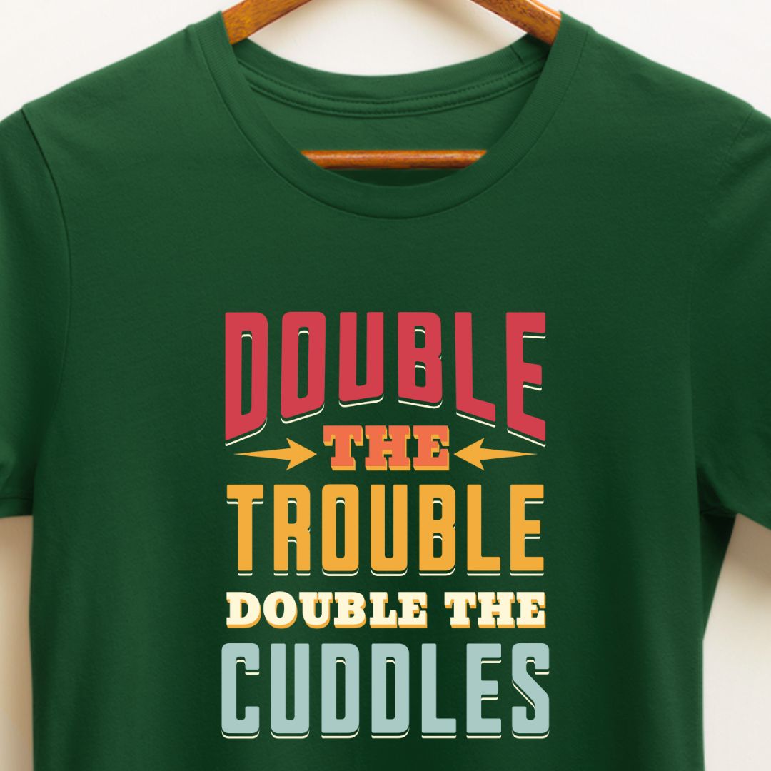 Double the Trouble, Double the Cuddles! | Twin Parents T-Shirt