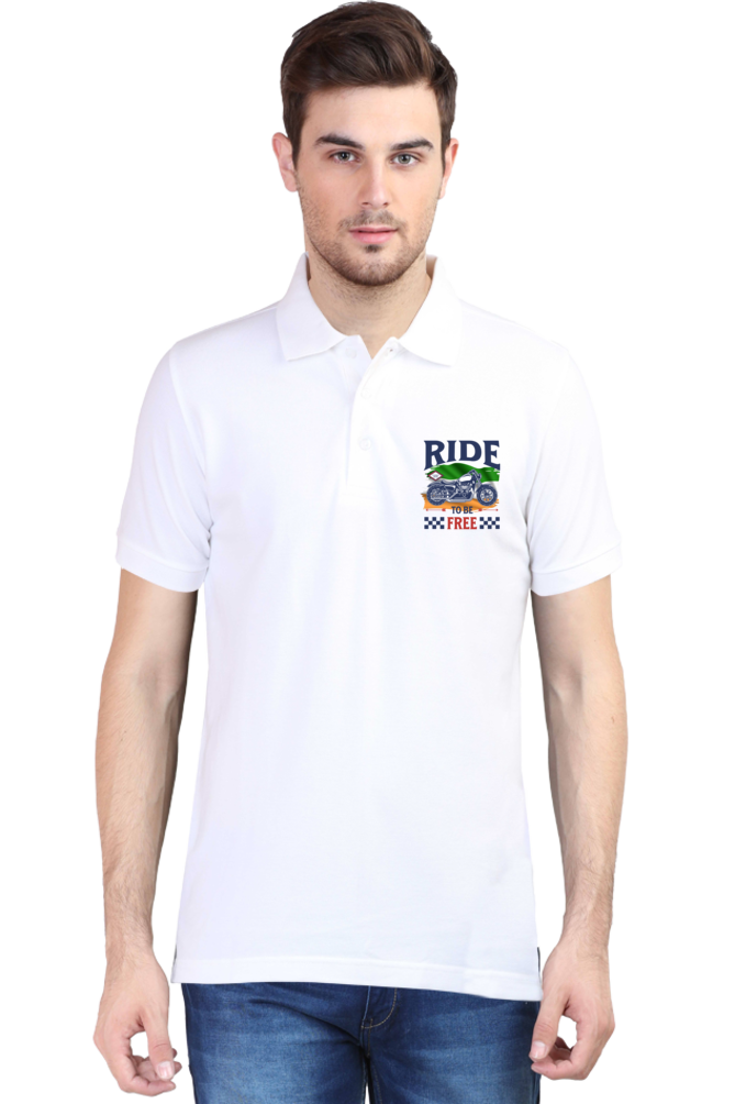 Ride To Be Free Patriotic Polo T-shirt