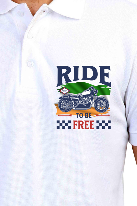 Ride To Be Free Patriotic Polo T-shirt