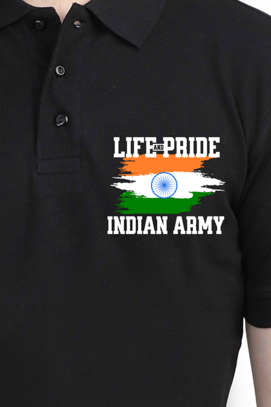 Life and Pride Indian Army Polo T-shirt