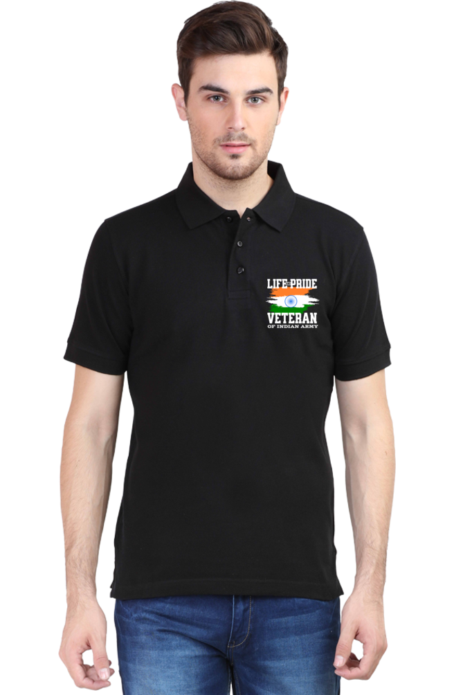 Life and Pride Veteran Indian Army Polo T-shirt